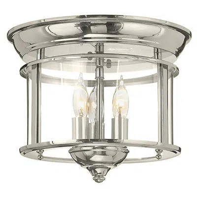 Hinkley Gentry 11 1/2" Wide Polished Nickel Ceiling Light