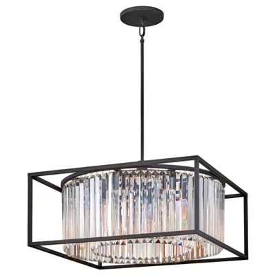 Hinkley Giada 24" Wide Black And Crystal Pendant Chandelier