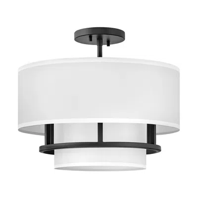 Hinkley Graham 16" Wide Black 3 Light Ceiling Light
