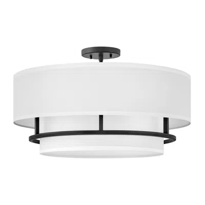 Hinkley Graham 23" Wide Modern White And Black 4-light Ceiling Light