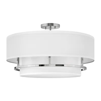 Hinkley Graham 23" Wide Polished Nickel 4 Light Ceiling Light