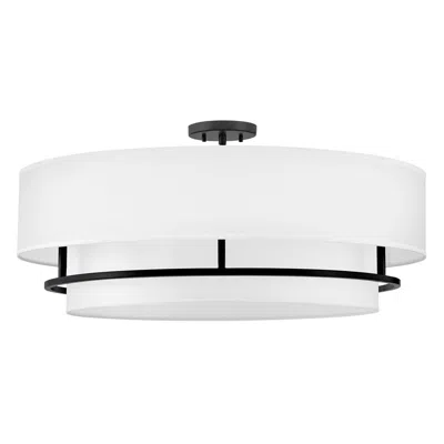 Hinkley Graham 30" Wide Black And White Large Modern Ceiling Light