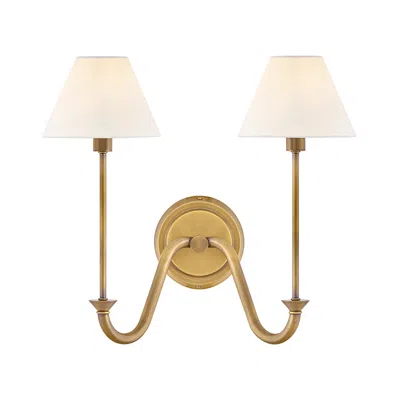 Hinkley Greta 15 1/2" High Heritage Brass 2-light Wall Sconce