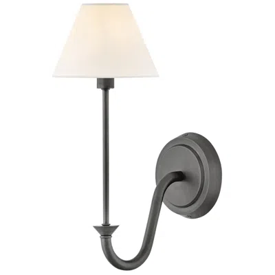 Hinkley Greta 15 3/4" High Blackened Brass Wall Sconce
