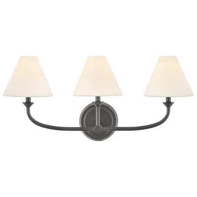 Hinkley Greta 24" Wide Blackened Brass 3-light Bath Light