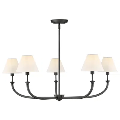 Hinkley Greta 36" Wide Blackened Brass 5-light Chandelier