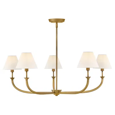 Hinkley Greta 36" Wide Heritage Brass 5-light Chandelier