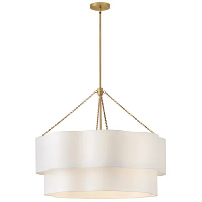 Hinkley Gwen 32" Wide Lacquered Brass 2-tier Drum Chandelier