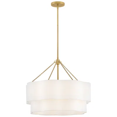 Hinkley Gwen Medium Drum Chandelier 24" Lacquered Brass