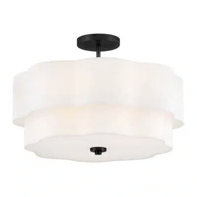 Hinkley Gwen Medium Semi-flush Mount In Black