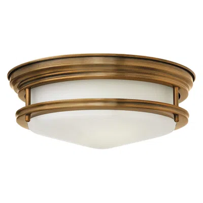 Hinkley Hadley 12" Wide Brushed Bronze Opal Ceiling Light