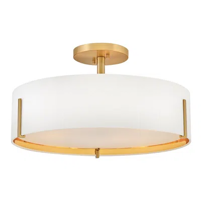 Hinkley Halle 19 1/2"w Lacquered Brass Drum Ceiling Light