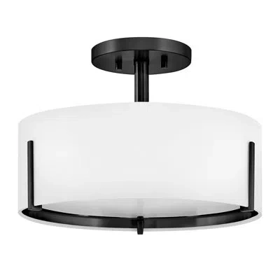 Hinkley Halle Semi Flush Mount In Black