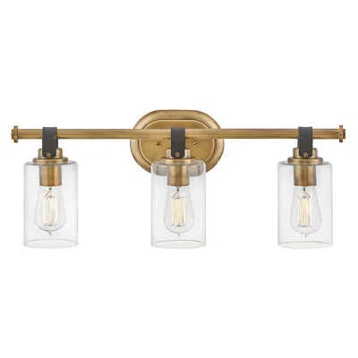 Hinkley Halstead 24" Wide Heritage Brass 3-light Bath Light