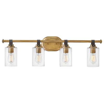 Hinkley Halstead 32" Wide Heritage Brass 4-light Bath Light
