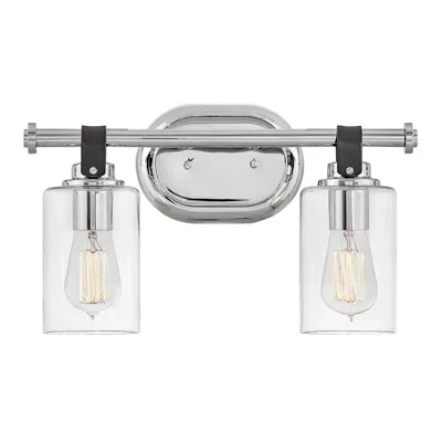 Hinkley Halstead 9 1/2" High Chrome 2-light Wall Sconce