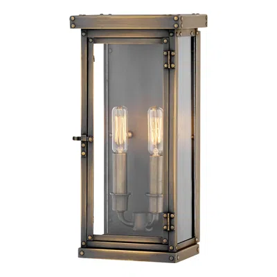 Hinkley Hamilton 14 1/4" High Dark Antique Brass Outdoor Wall Light