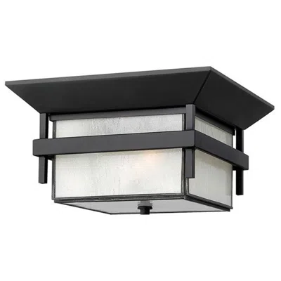 Hinkley Harbor 12 1/4"w Satin Black Outdoor Ceiling Light