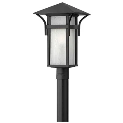Hinkley Harbor 19 1/2" Mission Satin Black Outdoor Post Mount Light
