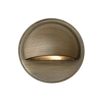 Hinkley Hardy Island 3 1/2"h Bronze Led Round Eyebrow Deck Sconce In Brown