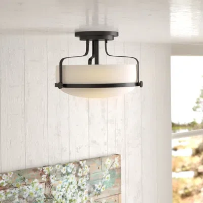 Hinkley Harper 14.5-in 3-light Semi-flush Mount Retro Ceiling Light In Oil Rubbed Bronze