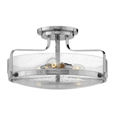 Hinkley Harper 18" Wide Chrome 3-light Ceiling Light