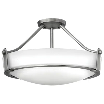 Hinkley Hathaway 20 3/4" Wide Glass Bowl Antique Nickel Ceiling Light