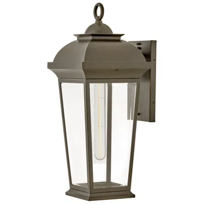 HINKLEY HINKLEY HAWTHORNE OUTDOOR MEDIUM WALL MOUNT LANTERN 20.25" BLACKENED BRASS