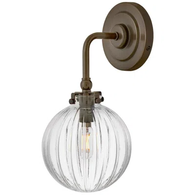 Hinkley Helene Medium Single Light Sconce 13.5" Heritage Bronze In Brown