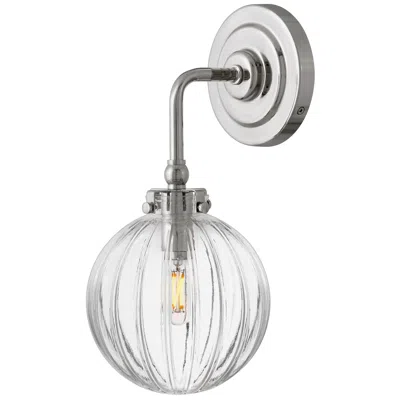 Hinkley Helene Medium Single Light Sconce 13.5" Polished Nickel In Gray