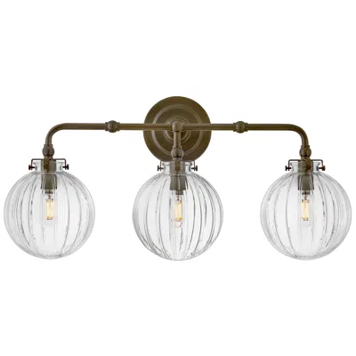 Hinkley Helene Medium Three Light Vanity 24" Heritage Bronze In Brown