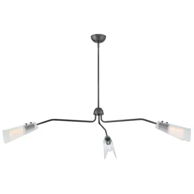 Hinkley Interior Altman Extra Large Low Profile Chandelier 60" Gunmeta