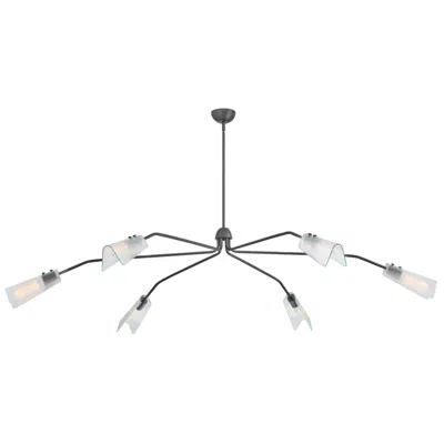 Hinkley Interior Altman Extra Large Low Profile Chandelier 80" Gunmeta