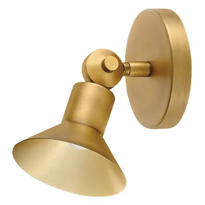 Hinkley Interior Dom Small Adjustable Led Sconce 7" Heritage Brass