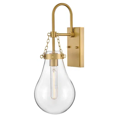 Hinkley Interior Eloise Large Single Light Sconce 20" Lacquered Brass