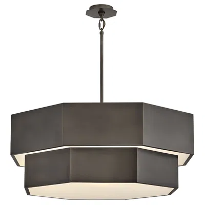 Hinkley Interior Facet Medium Convertible Chandelier 38" Black Oxide