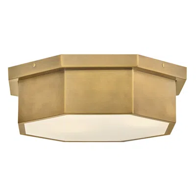 Hinkley Interior Facet Medium Flush Mount 17.5" Heritage Brass