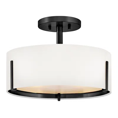 Hinkley Interior Halle Medium Semi Flush Mount 14.5" Black