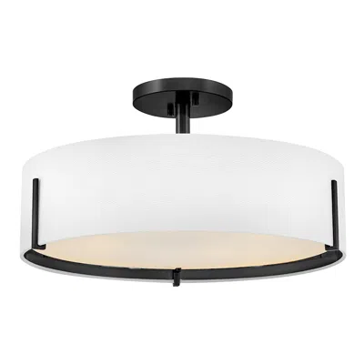 Hinkley Interior Halle Medium Semi Flush Mount 19.5" Black