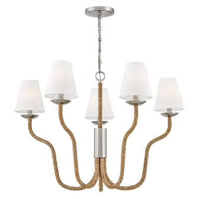 Hinkley Interior Harwich Medium Chandelier 36" Polished Nickel