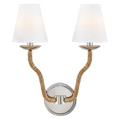 Hinkley Interior Harwich Medium Two Light Sconce 19.5" Polished Nickel