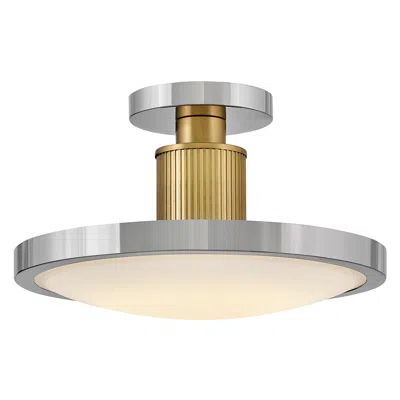 Hinkley Interior Kieran Medium Semi Flush Mount 14.25" Polished Nickel