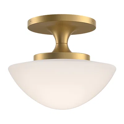 Hinkley Interior Knox Small Semi Flush Mount 12" Lacquered Brass