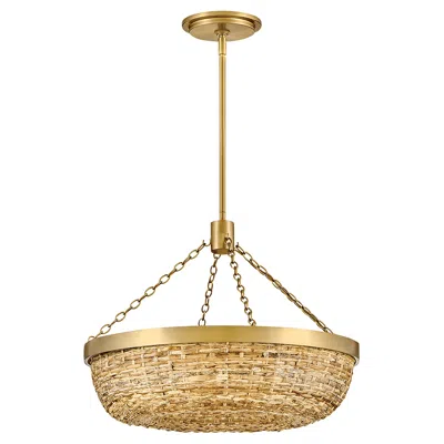 Hinkley Interior Sanibel Medium Convertible Semi Flush 20" Lacquered Brass