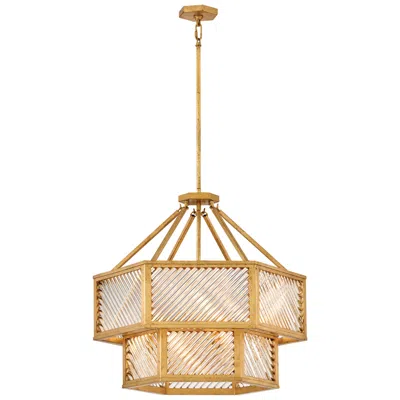 Hinkley Interior Sura Medium Convertible Chandelier 26" Distressed Bra