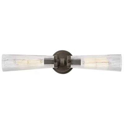 Hinkley Jude 5" High Black Oxide 2-light Wall Sconce