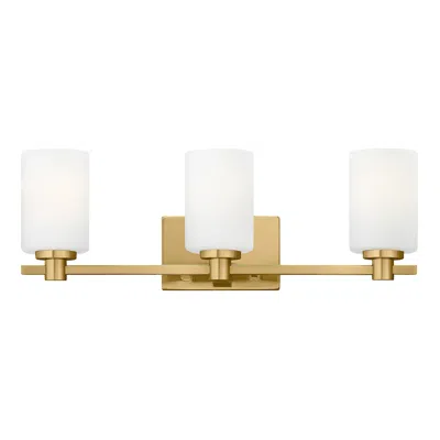 Hinkley Karlie 22 1/2" Wide 3-light Lacquered Brass Vanity Bath Light