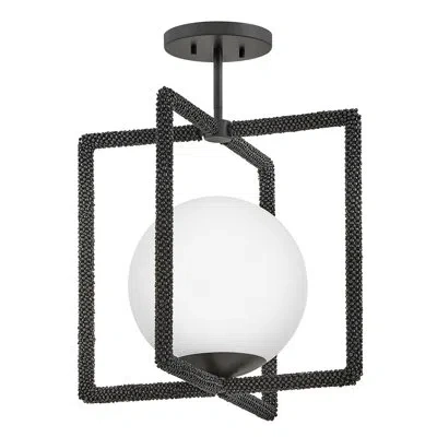 Hinkley Keona Medium Convertible Semi-flush Mount In Black