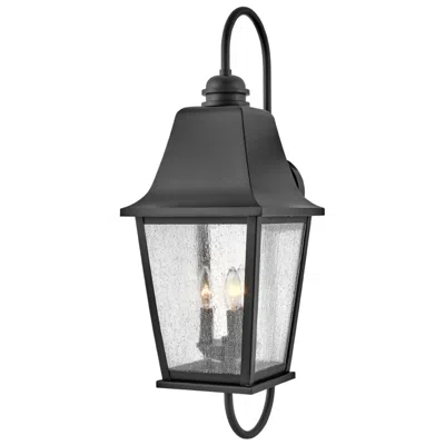Hinkley Kingston 30" High Black 3-light Outdoor Wall Light