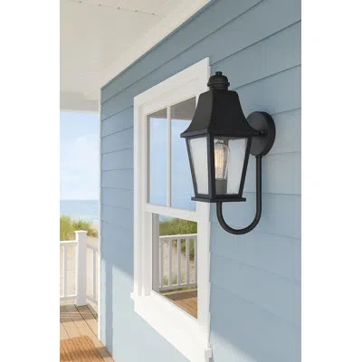 Hinkley Kingston Aluminum Wall Light In Matte Black;satin Black